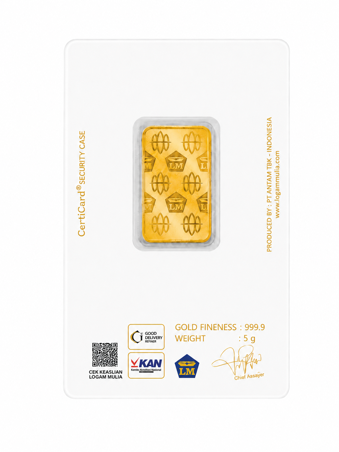 QR Code yang perlu discan pada CertiCard ANTAM